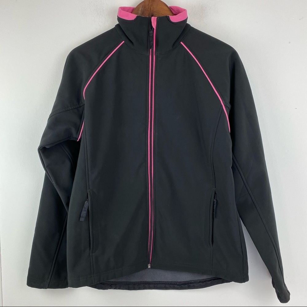 Walls Authentic Ranch Wear Sz Small Women’s Black Pink Softshell Full Zip Jacket